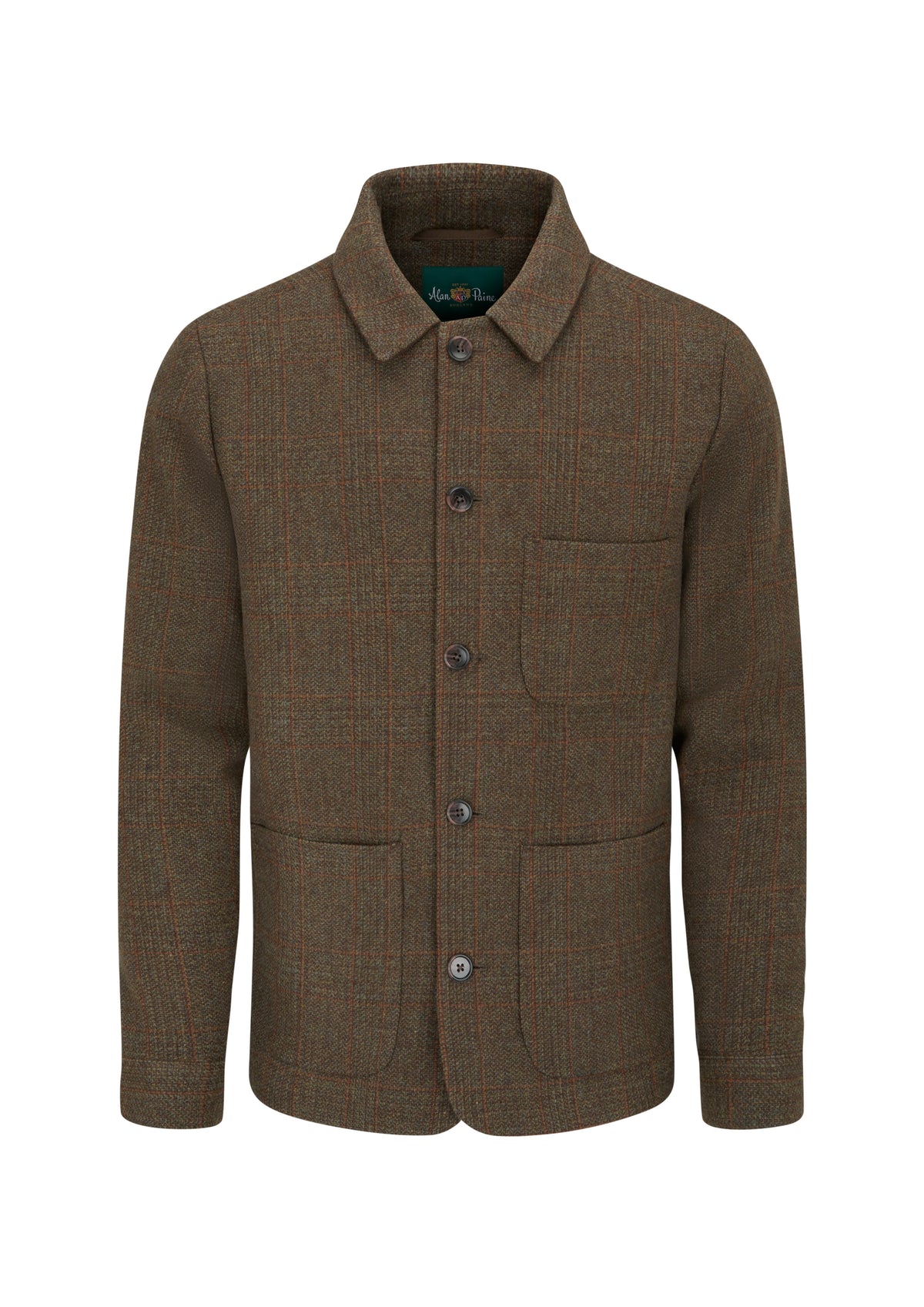 veste chemise en tweed surrey field maple alan paine homme