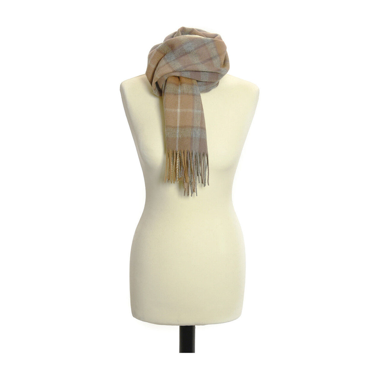 Echarpe tartan en laine Natural Buchanan Tweedmill