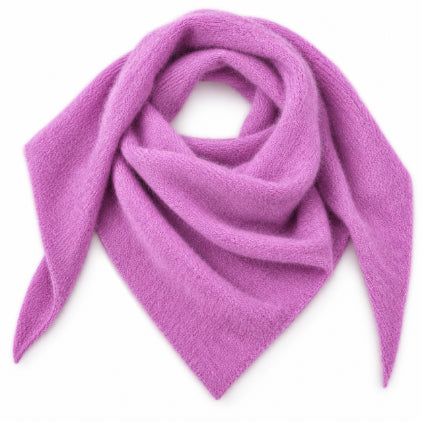 Echarpe triangle avec trou en laine et angora Femme - 4 coloris - Mackie