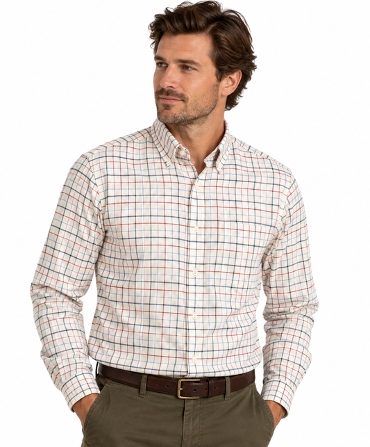 Chemise tattersall en coton Homme Mirfield - A2653B - Alan Paine