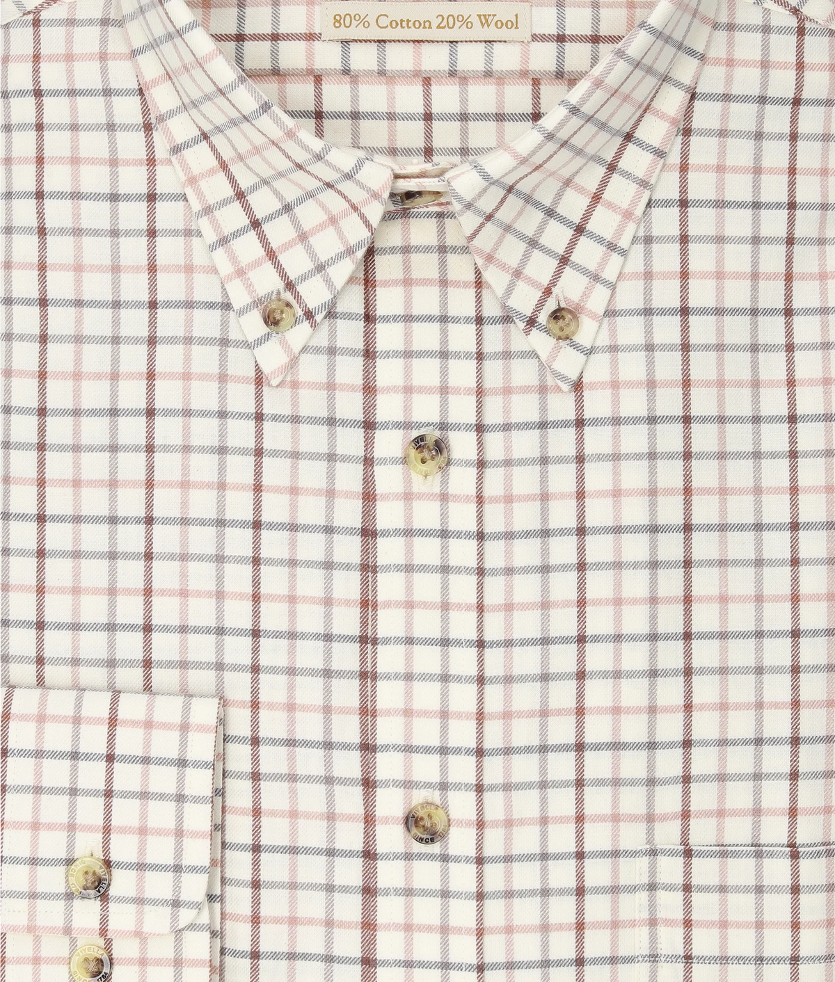 Chemise coton laine tattersall check Homme - Cocoon - Viyella