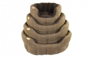 Paniers tweed marron pour chien 4 tailles