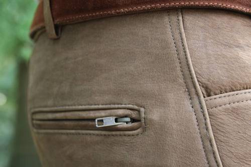 Brown buffalo leather knickers
