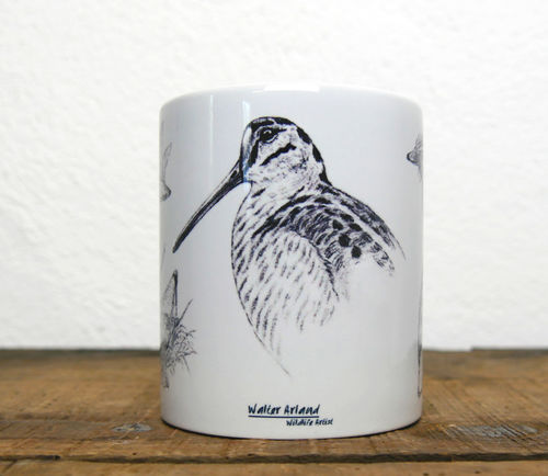 Mugs étude bécasse noir et blanc