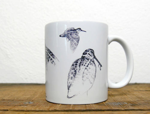Mugs étude bécasse noir et blanc