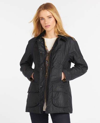 BEADNELL Waxed Jacket for Women, Navy