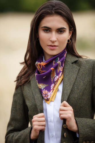 Carré grouse misconduct aubergine gold medium