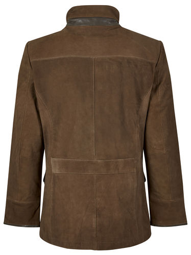 Veste en cuir Moore walnut