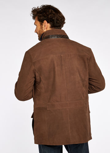 Veste en cuir Moore walnut
