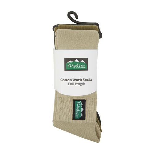 Pack chaussettes hautes coton olive multi