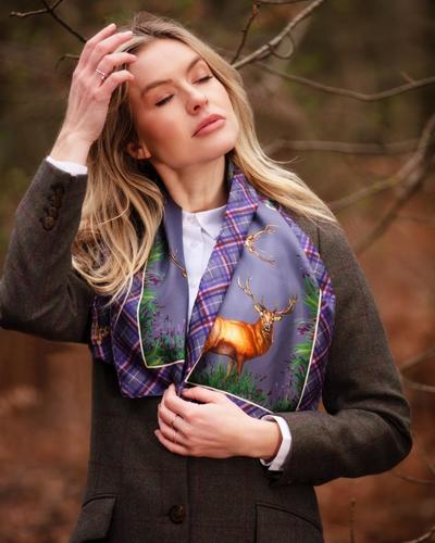 Foulard étroit Caledonia amethyst