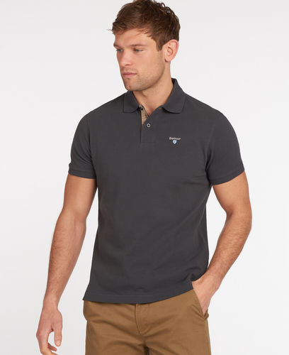 Navy tartan polo dress