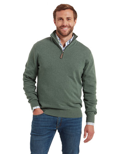Porthmeor ¼ zip cotton jumper