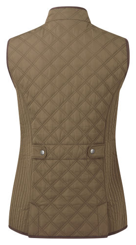 Gilet quilt femme olive