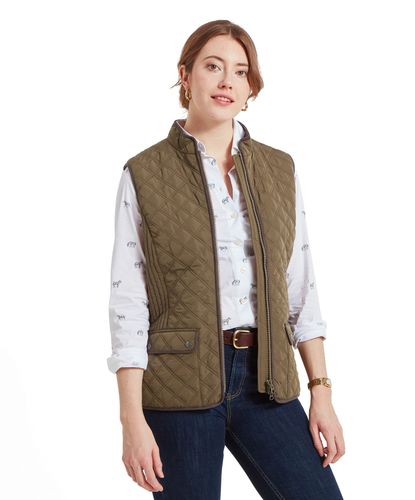 Gilet quilt femme olive