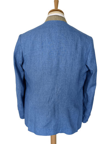 Veste autrichienne Murau mittel blau en lin