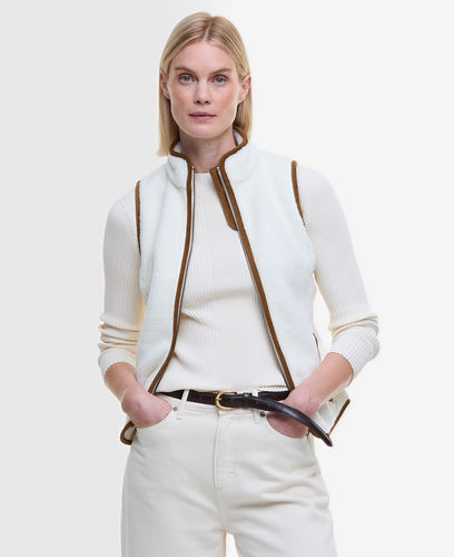 Burford Sherpa Fleece Gilet Winter Pearl