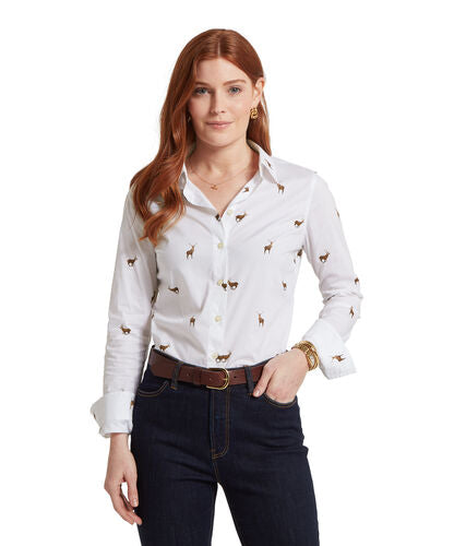 Chemise imprimée cerfs femme