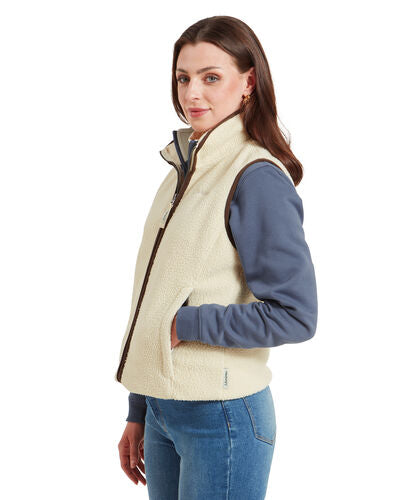 Gilet polaire Lyndon retro écru femme