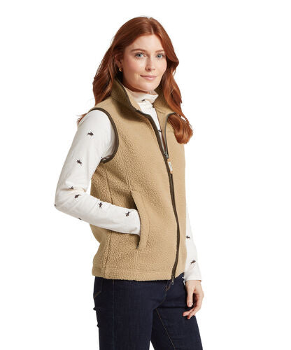 Gilet polaire Lyndon retro tan femme