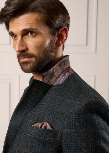 Veste surrey green check