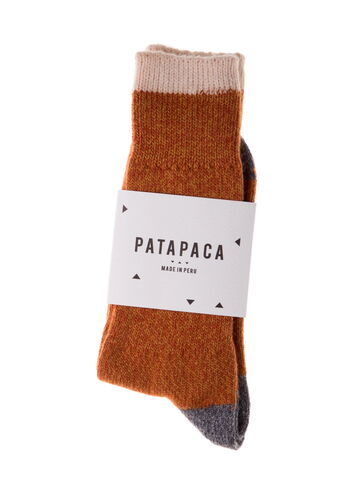 Chaussettes alpaga mélange orange
