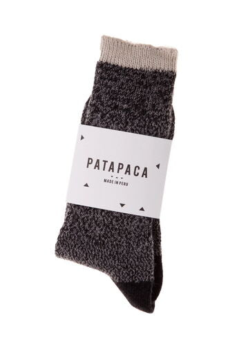 Chaussettes alpaga mélange black