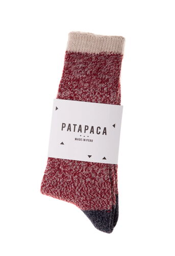 Chaussettes alpaga mélange rojo