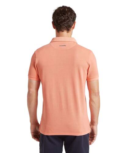 Polo délavé St Ives coral peach