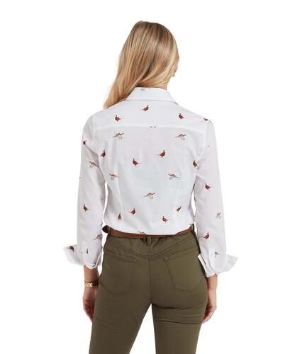 Chemise imprimée faisans femme