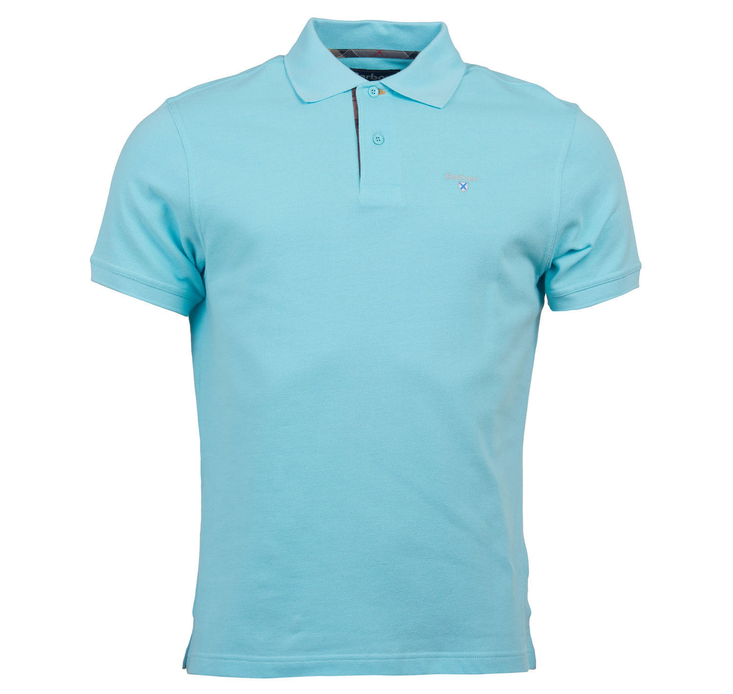 Polo tartan aqua marine
