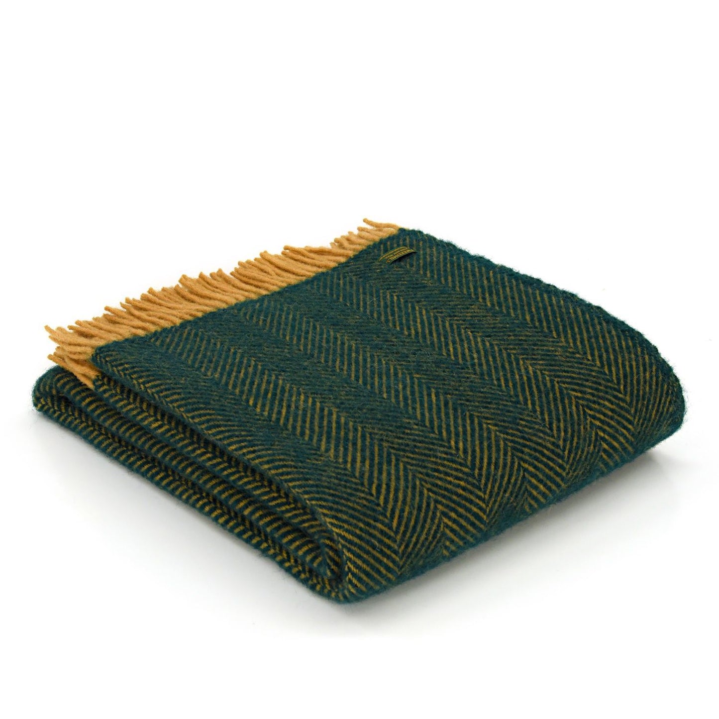 Plaid lifestyle herringbone Emerald/mustard