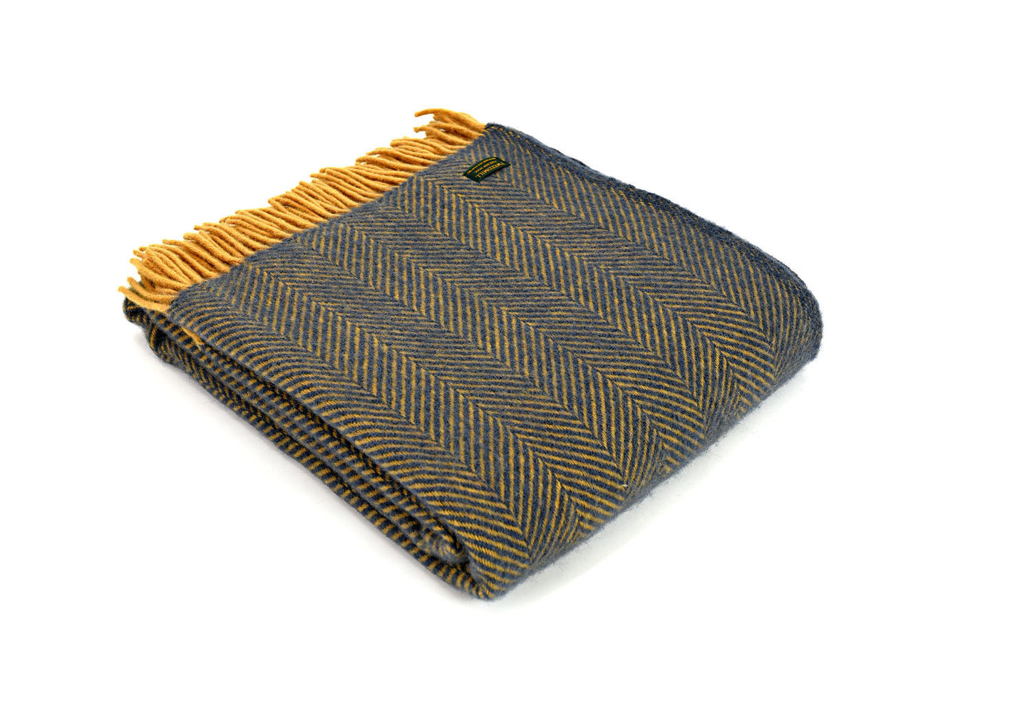 Plaid lifestyle herringbone Navy/mustard