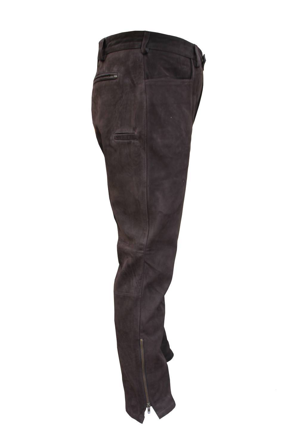 Pantalon cuir ébène