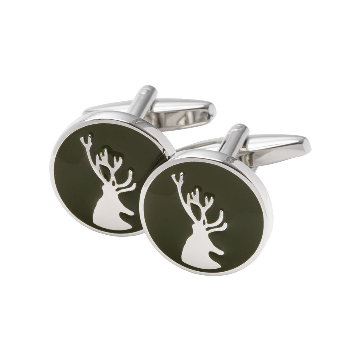 Boutons de manchette deer racing green