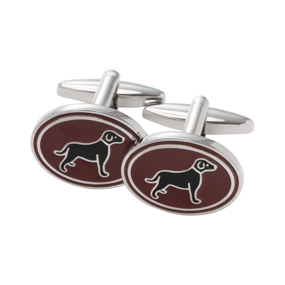 Boutons de manchette dog burgundy