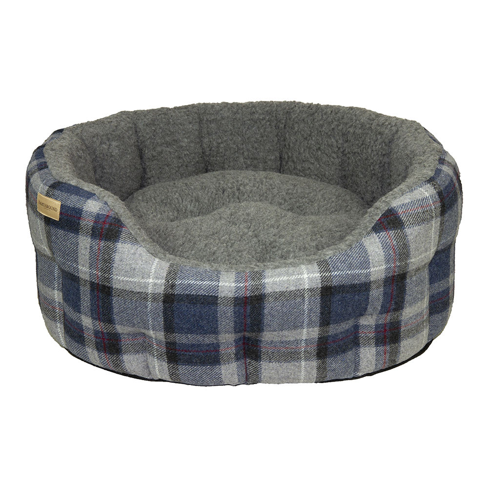 Paniers tweed grey check pour chien