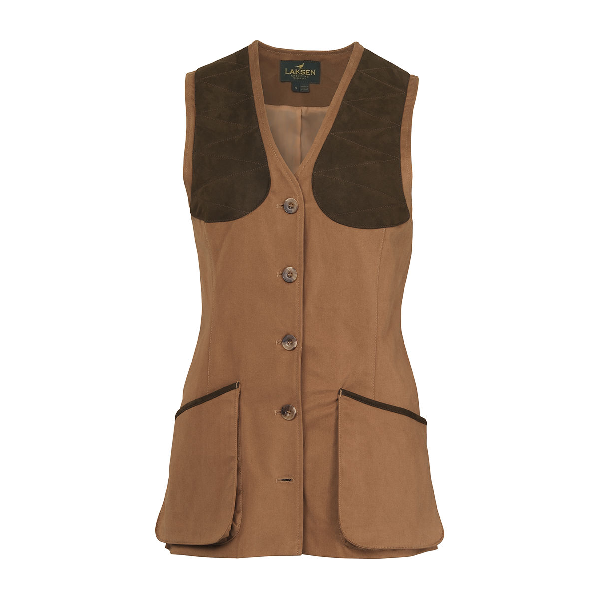 Gilet coton pennyton beauly femme camel
