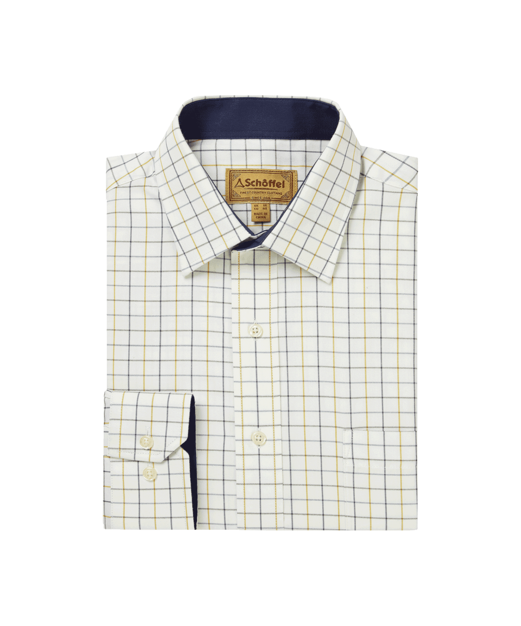 Chemise Burnham vintage navy tattersall