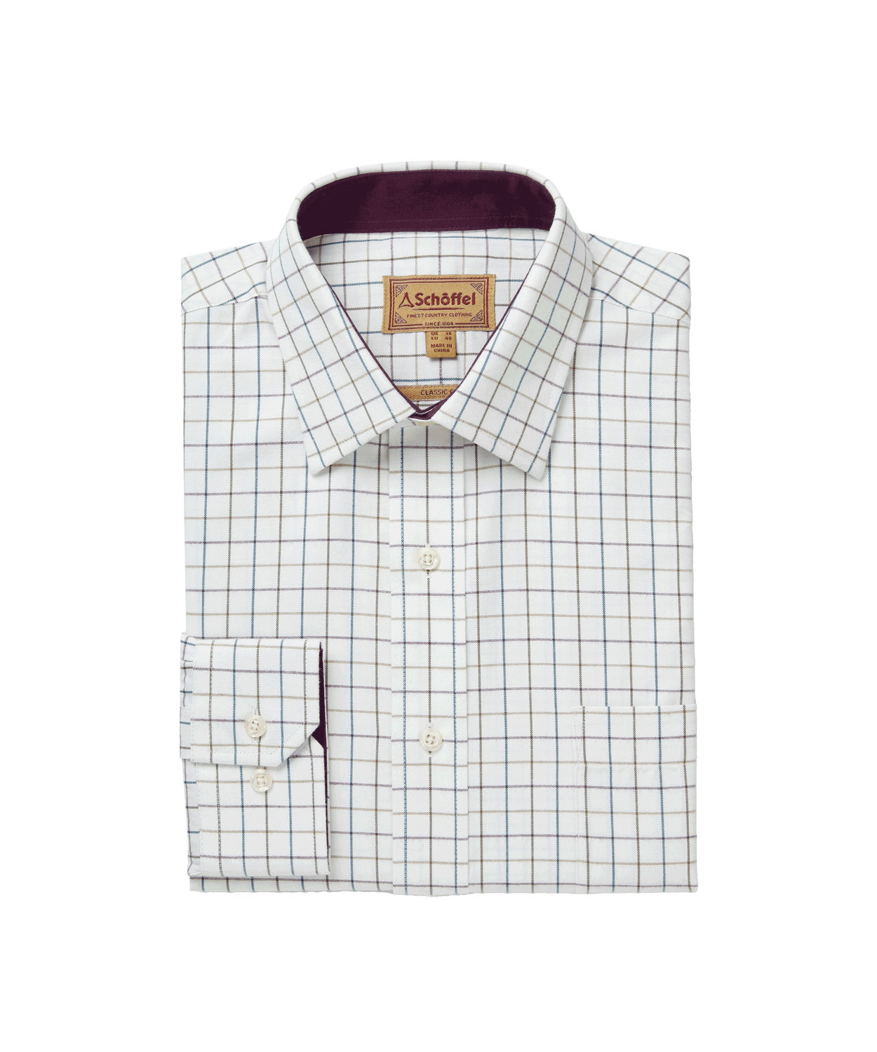 Chemise Burnham woodland tattersall