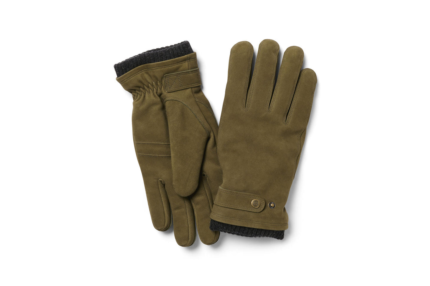 Olive nubuck gloves