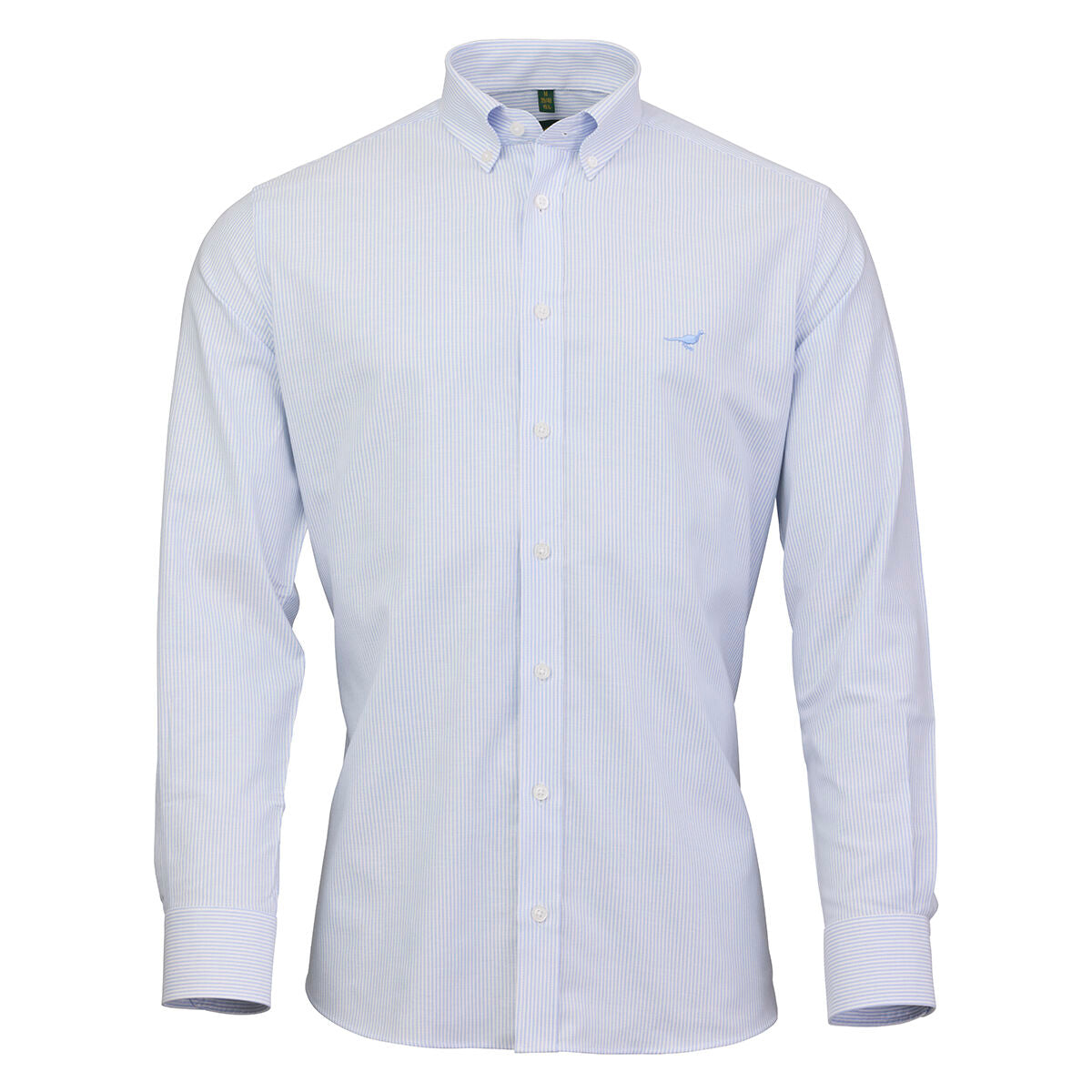 chemise a rayure coton oxford ligh blue laksen homme