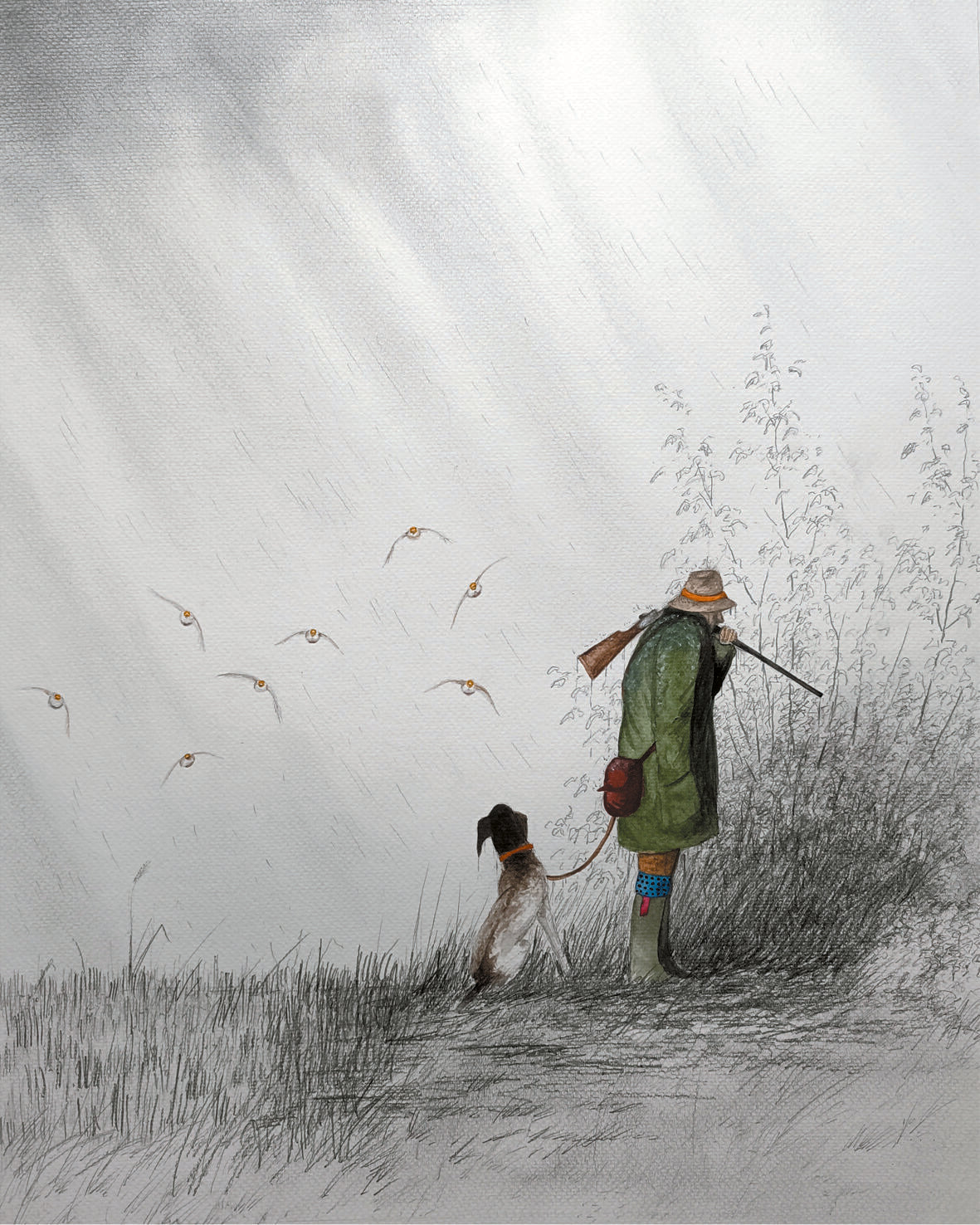"Partridge Deluge" Prints