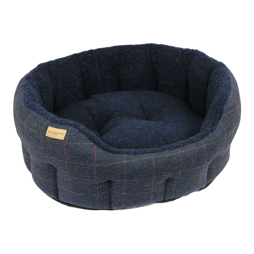 Blue Tweed Dog Baskets 4 sizes