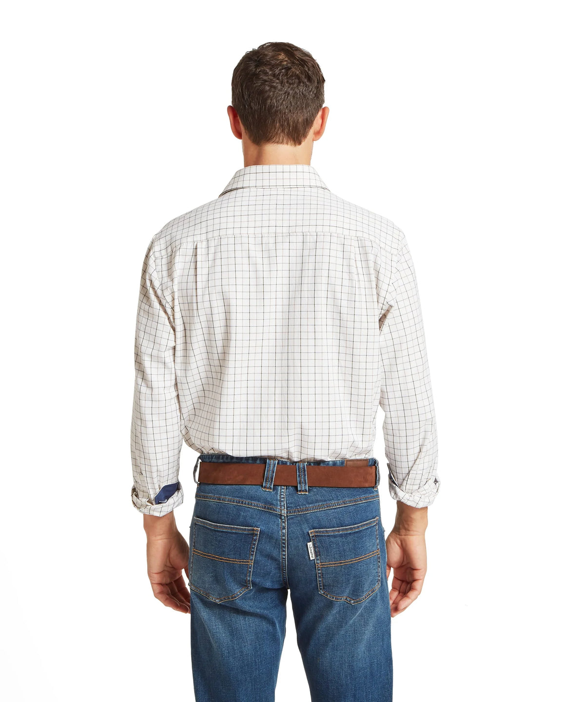 Chemise tattersall en coton Homme Burnham - Blueberry - Schoffel