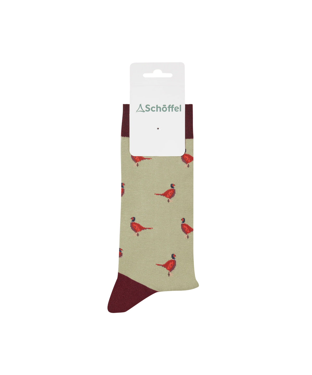 chaussettes motifs faisans homme schoffel