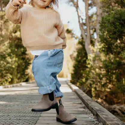 Boots Enfant nubuck Chelsea - #2593 Mushroom - Blundstone
