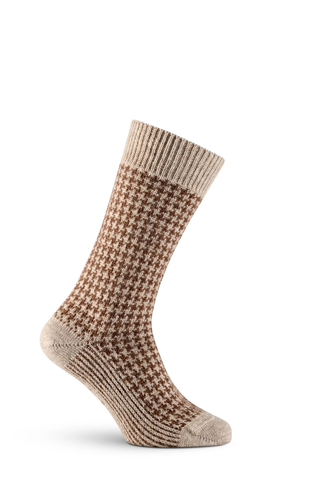 Chaussettes basse pour boots ou chaussures Quorn pied de poule Oatmeal Pennine