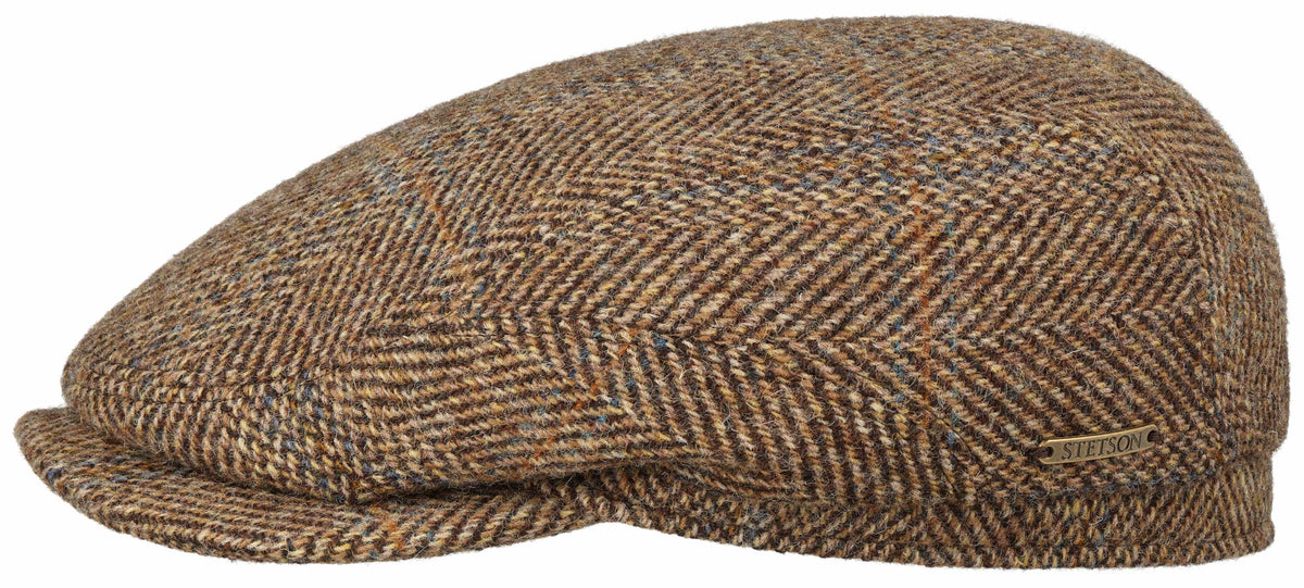casquette plate driver harris tweed stetson