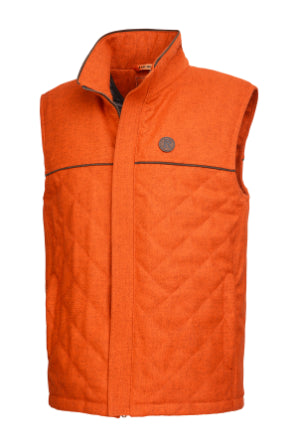 Gilet en loden Homme Prestige - Orange chiné - Rascher